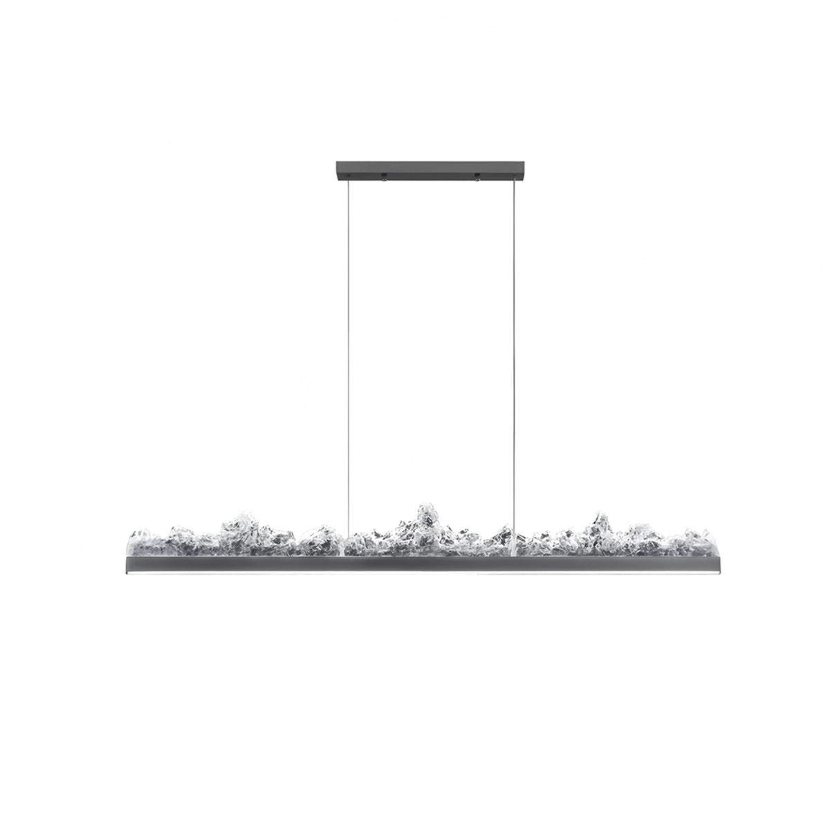 Antizer Modern Light Luxury Iceberg Chandelier Black Stepless Dimming