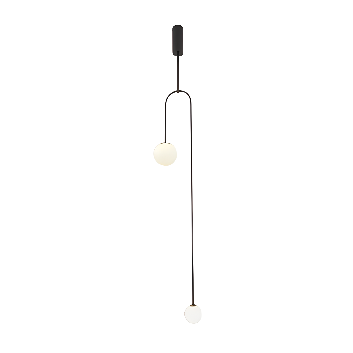 Antizer Minimalist Linear Metal Chandelier Black