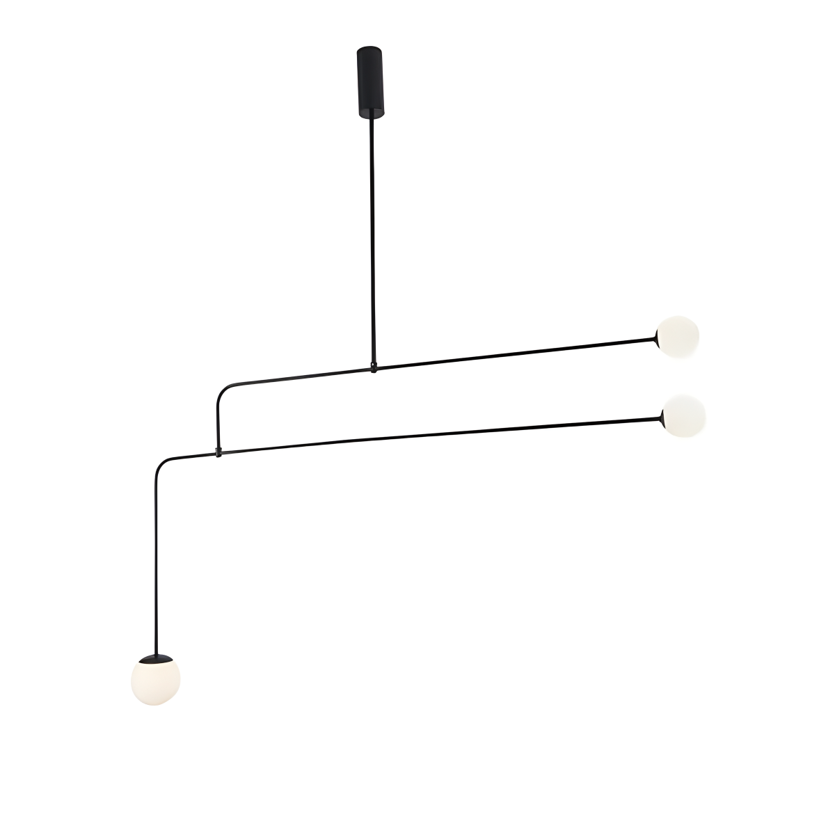 Antizer Minimalist Linear Metal Chandelier Black Mobile 12