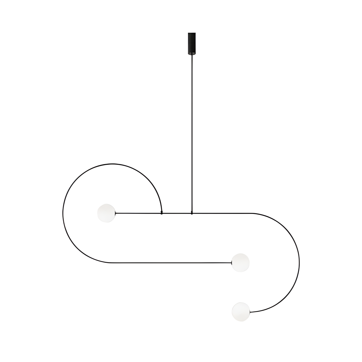 Antizer Minimalist Linear Metal Chandelier Black Mobile 13