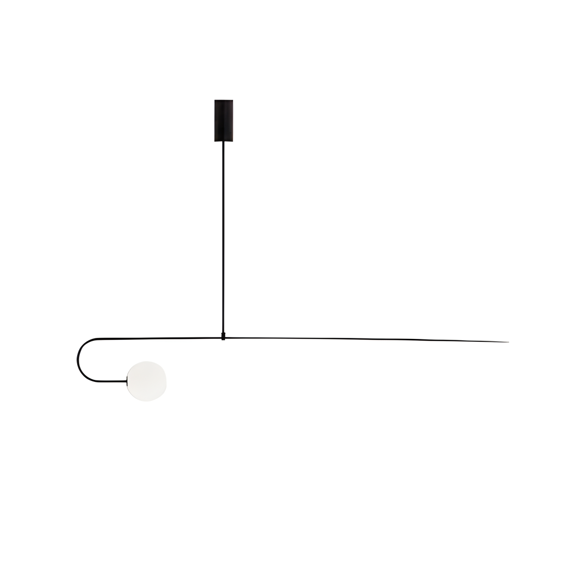 Antizer Minimalist Linear Metal Chandelier Black Mobile 8