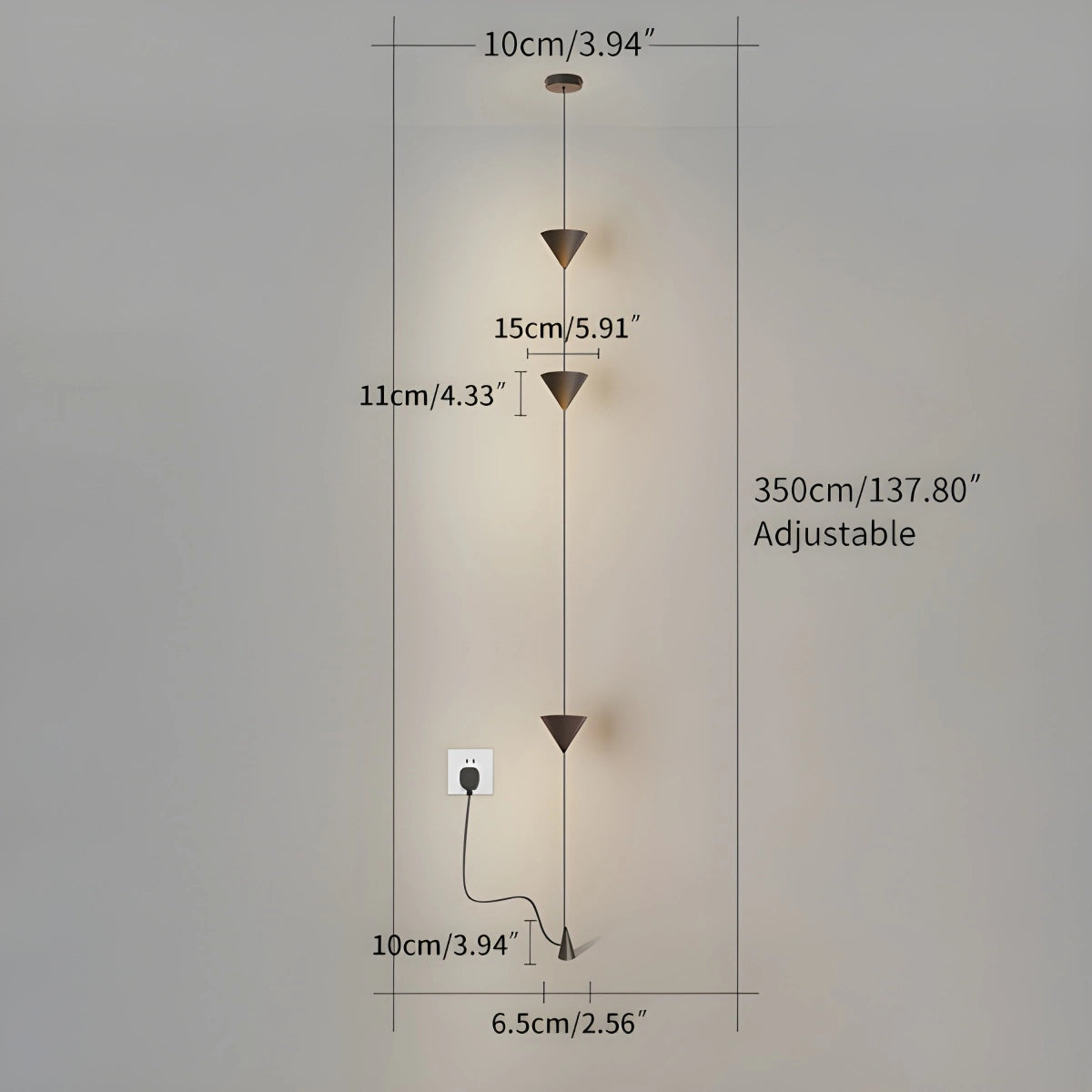 cone floor lamp   