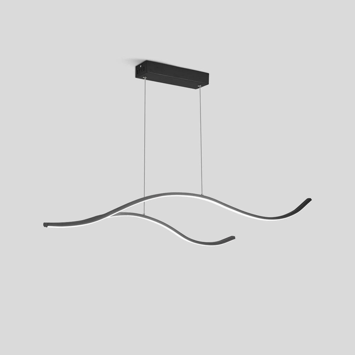 Antizer Modern Waves Hanging Pendant Light Black Small