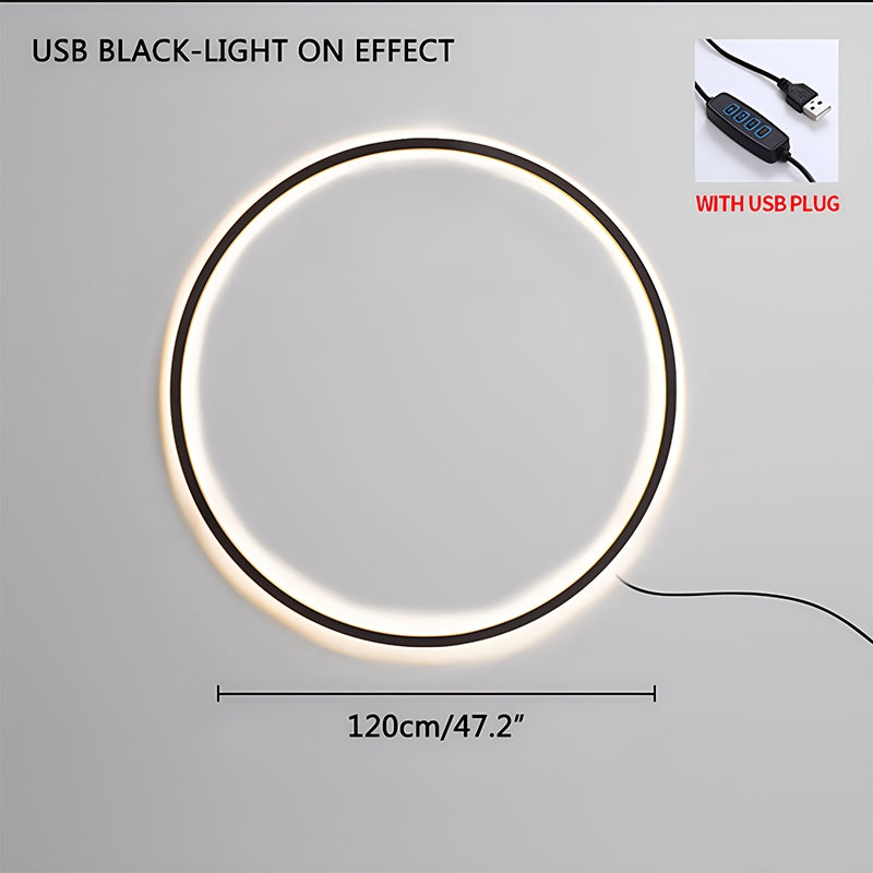 Antizer Round Ring LED Wall Lamp for Living Room