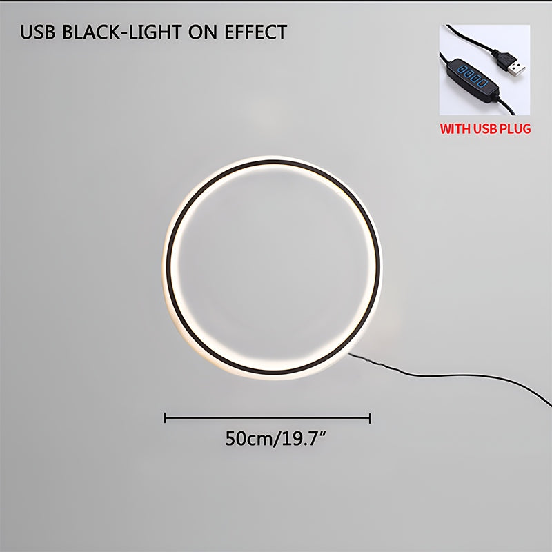 Antizer Round Ring LED Wall Lamp for Living Room