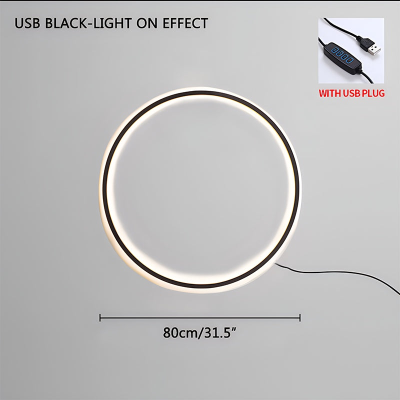 Antizer Round Ring LED Wall Lamp for Living Room