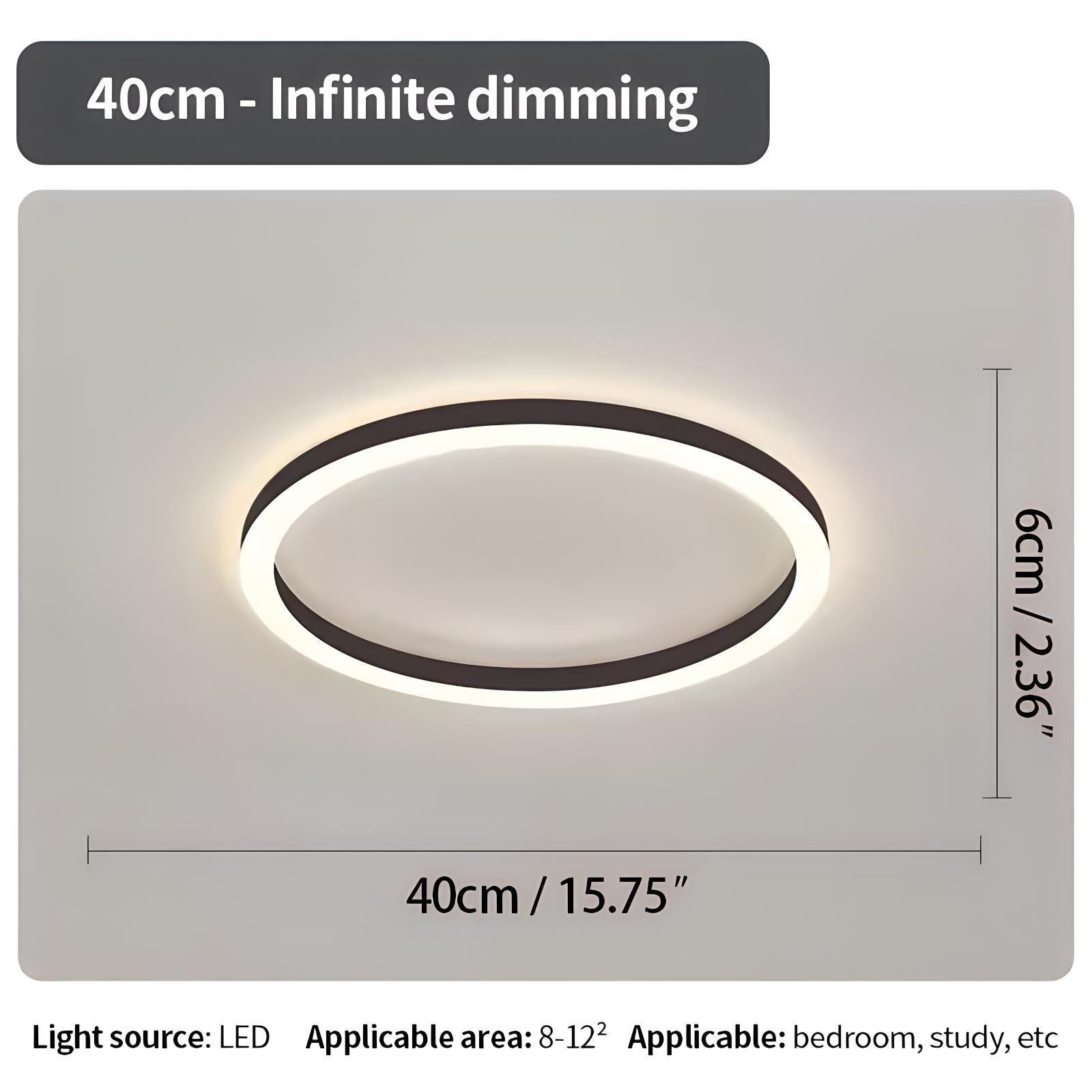 circular ceiling light size