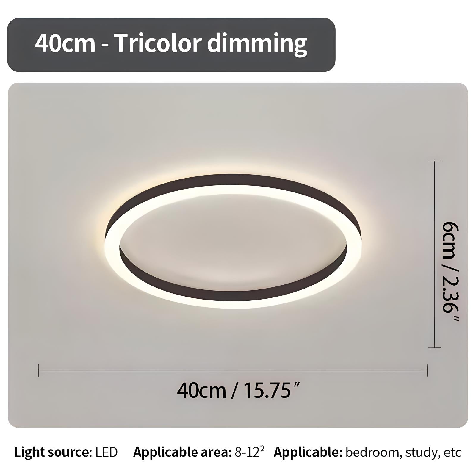 circular ceiling light size