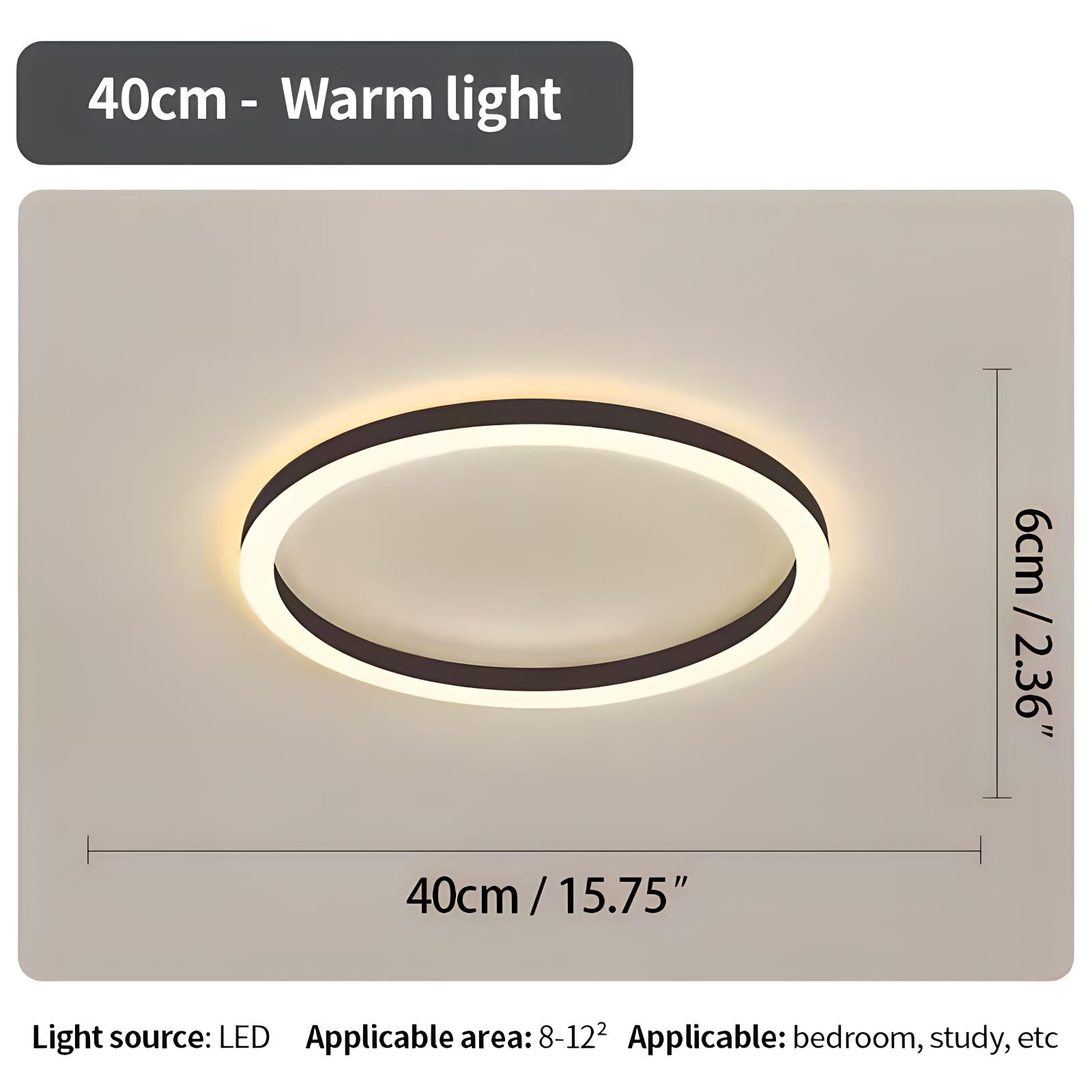circular ceiling light size