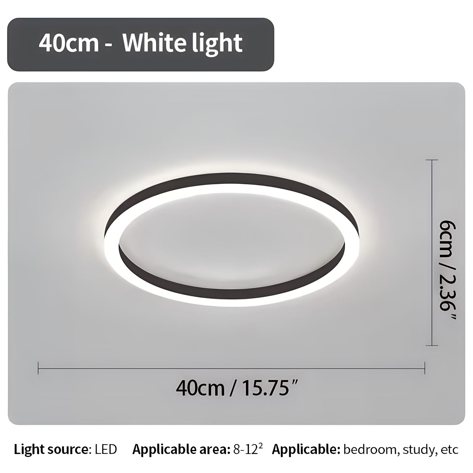 circular ceiling light size