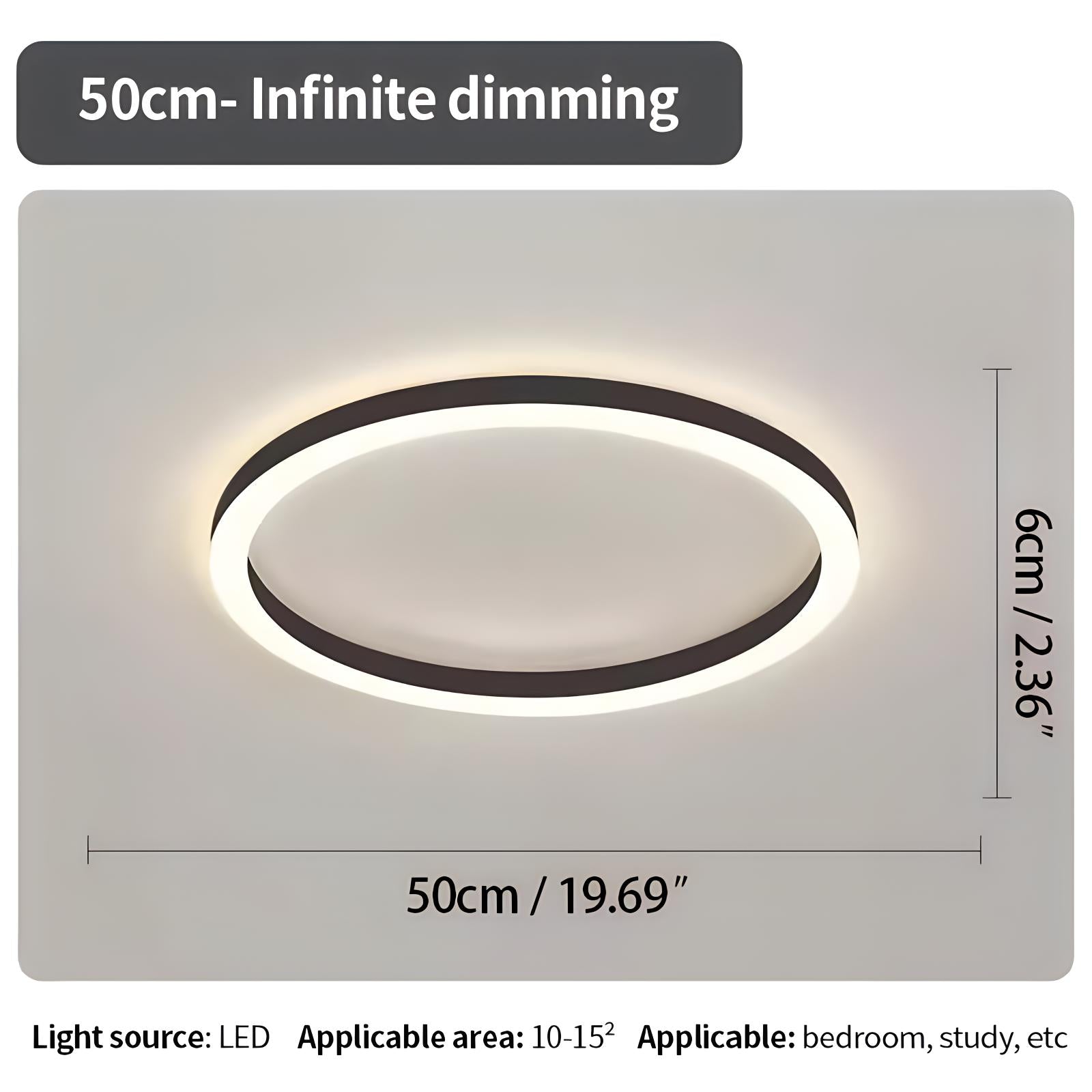 circular ceiling light size