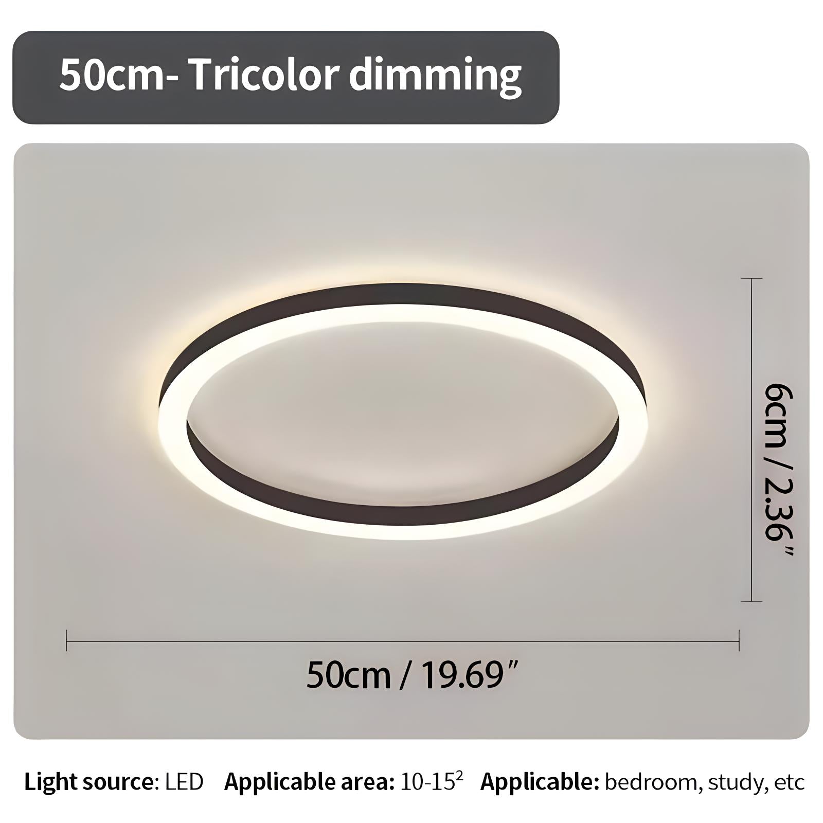 circular ceiling light size