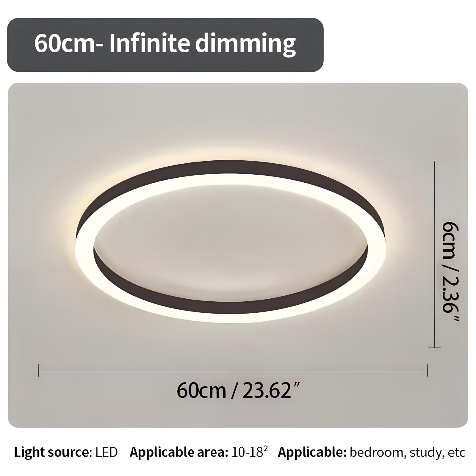 circular ceiling light size