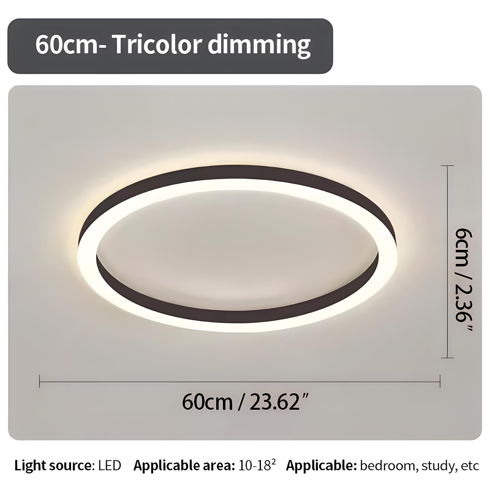 circular ceiling light size