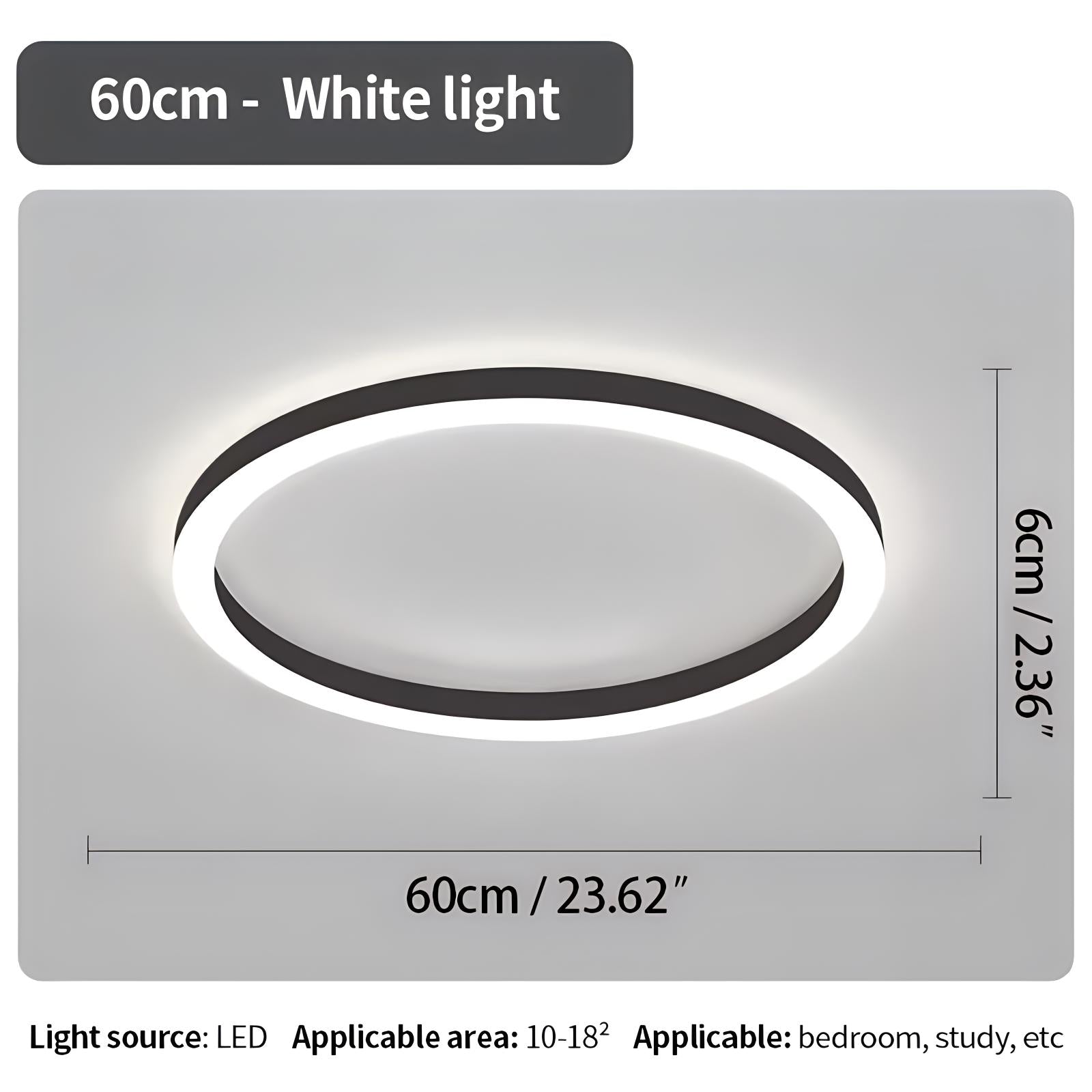 circular ceiling light size
