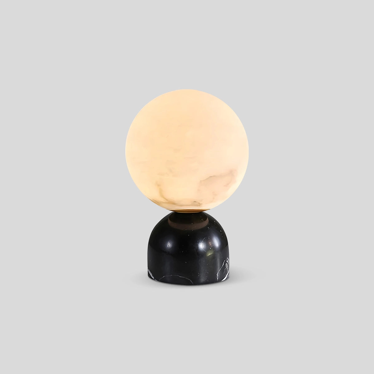 Antizer Modern Globe Spanish Alabaster Table Lamp Bedside Lighting Black