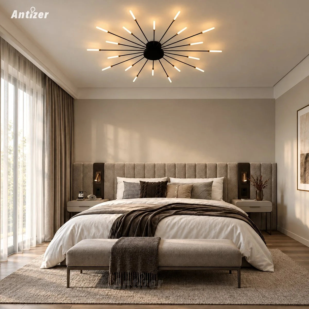 Antizer Fireworks Starburst Ceiling Light