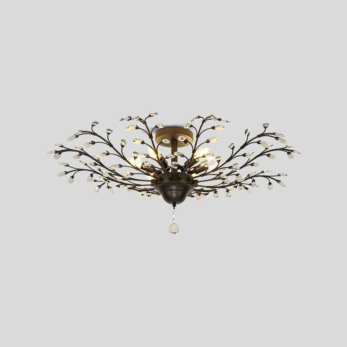 Antizer Branch Crystal Chandelier for Living Room Black
