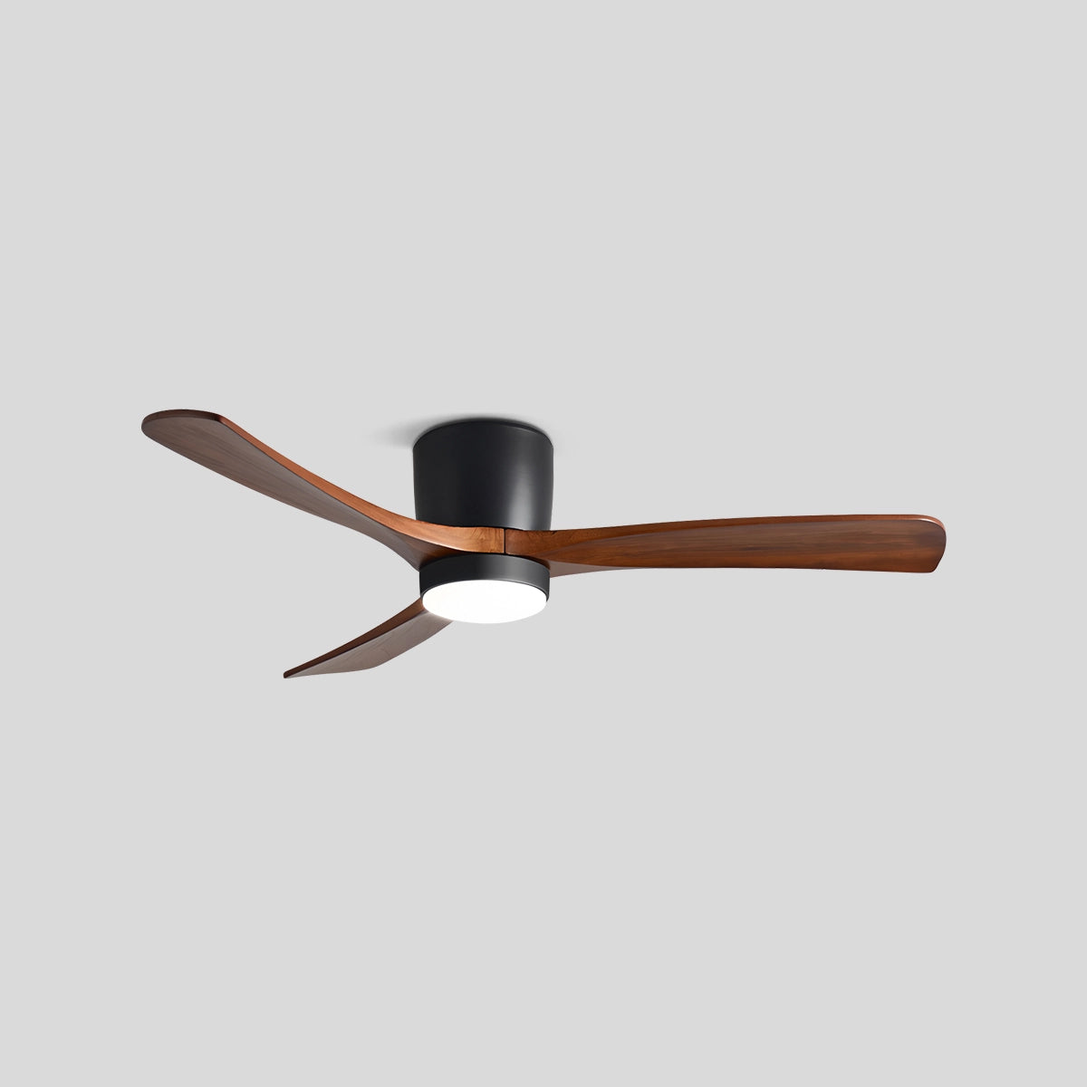 Antizer Large Low Profile Ceiling Fan with Light Black