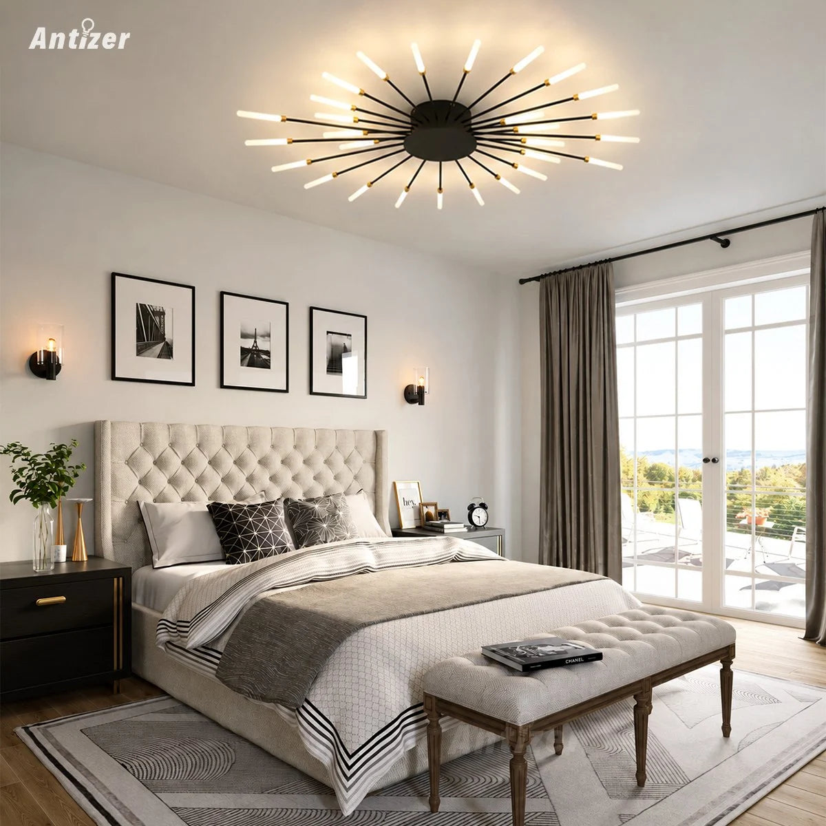 Antizer Fireworks Starburst Ceiling Light