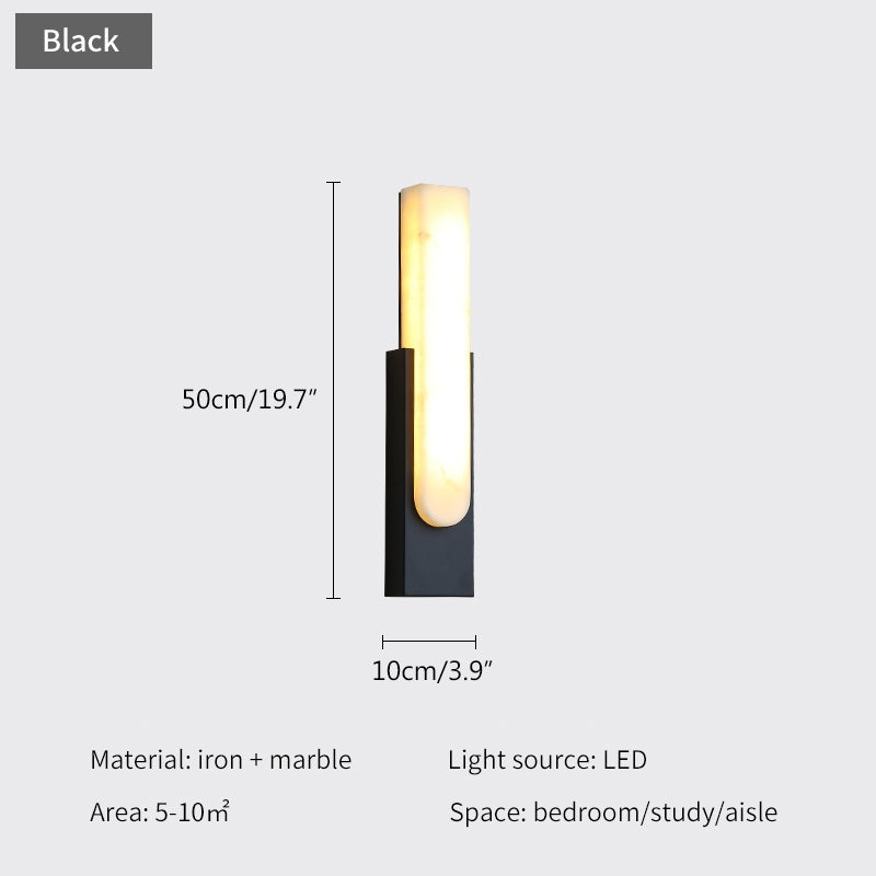 Antizer Chinese Style Alabaster Wall Lamp for Bedroom
