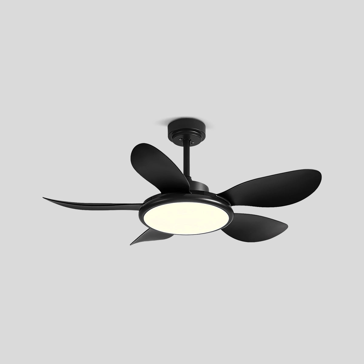 Antizer 5-Blade Wood Ceiling Fan with Light for Living Room Black D106cm / 42"