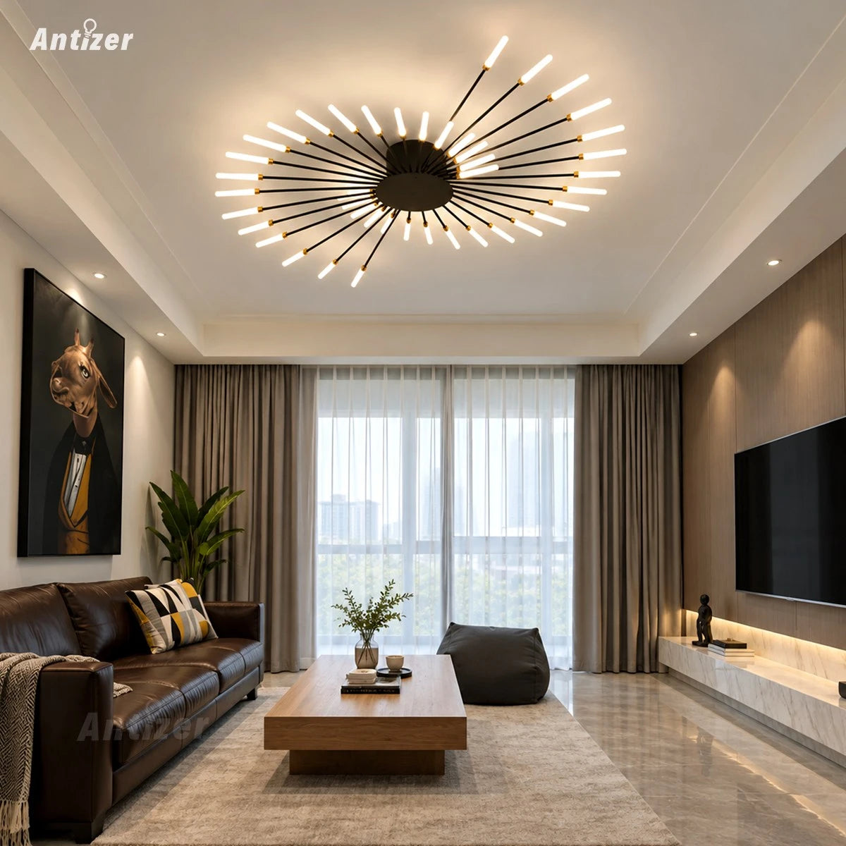 Antizer Fireworks Starburst Ceiling Light