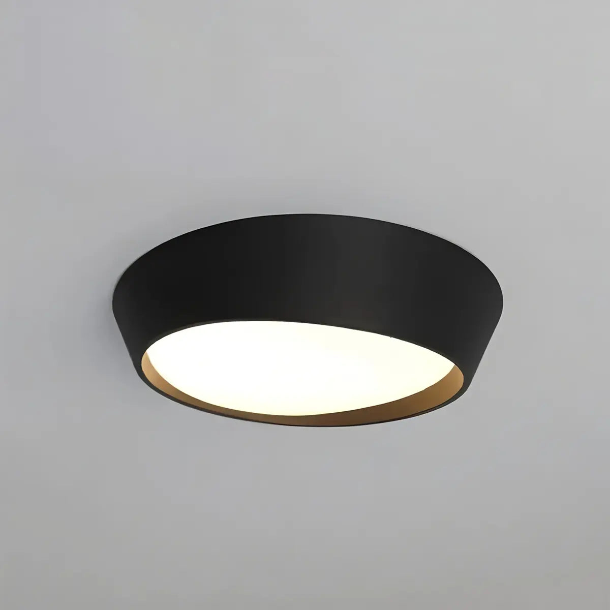 Antizer Modern Round Acrylic Ceiling Light for Bedroom Black
