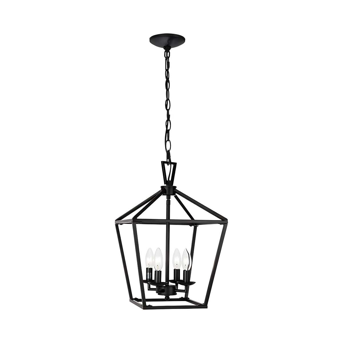 Antizer Bird Cage Iron Pendant Lamp for Dining Room Black Dia 32cm x H 48cm / ∅12.60″x H 18.90"