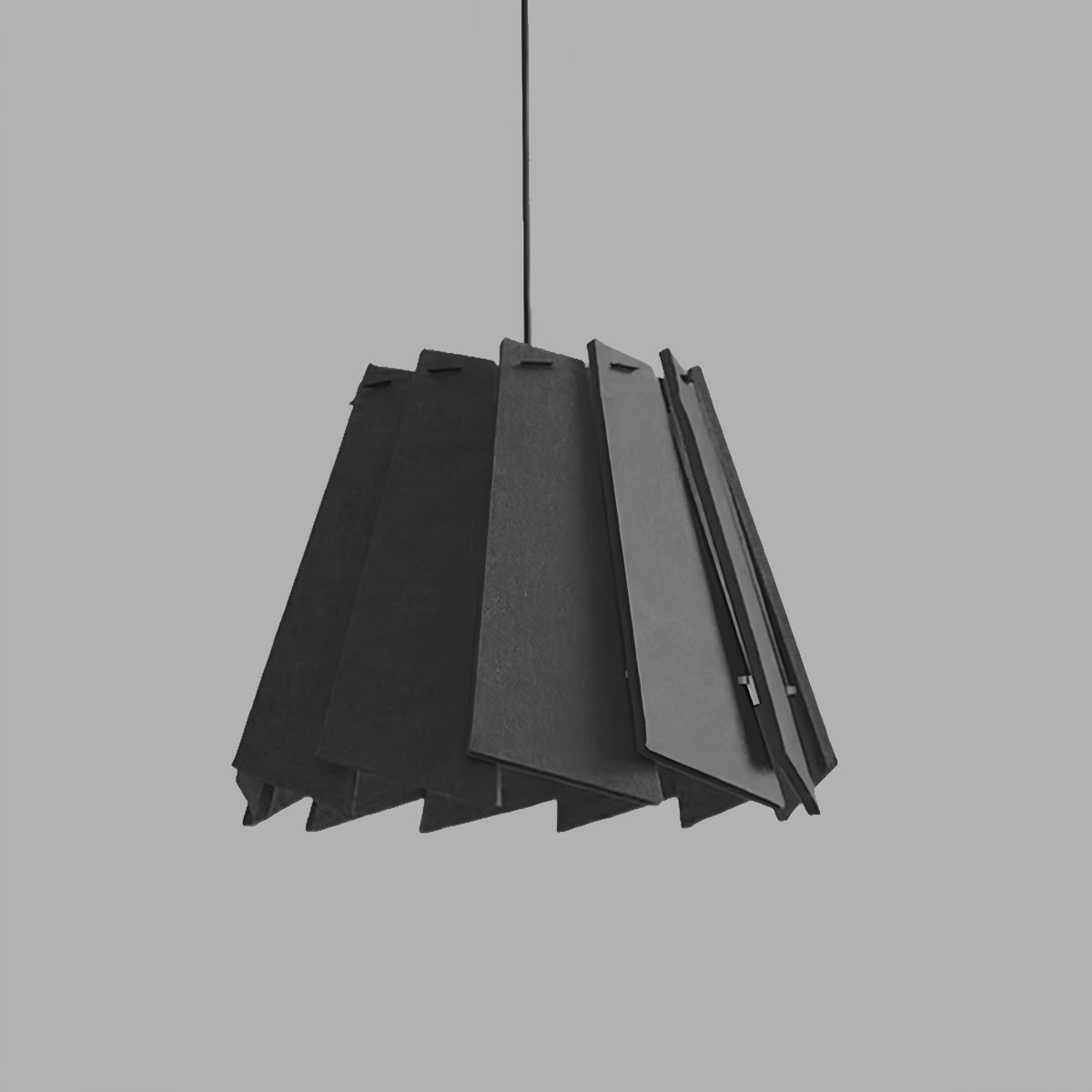 Antizer Rotating Leaf Acoustic Pendant Light for Living Room Office Black Dia 40cm x H 30cm / ∅ 15.75" x H 11.81"