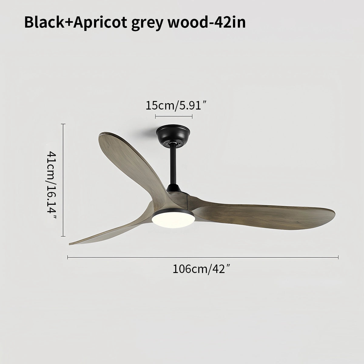 Antizer Nordic Wood Ceiling Fan with Light