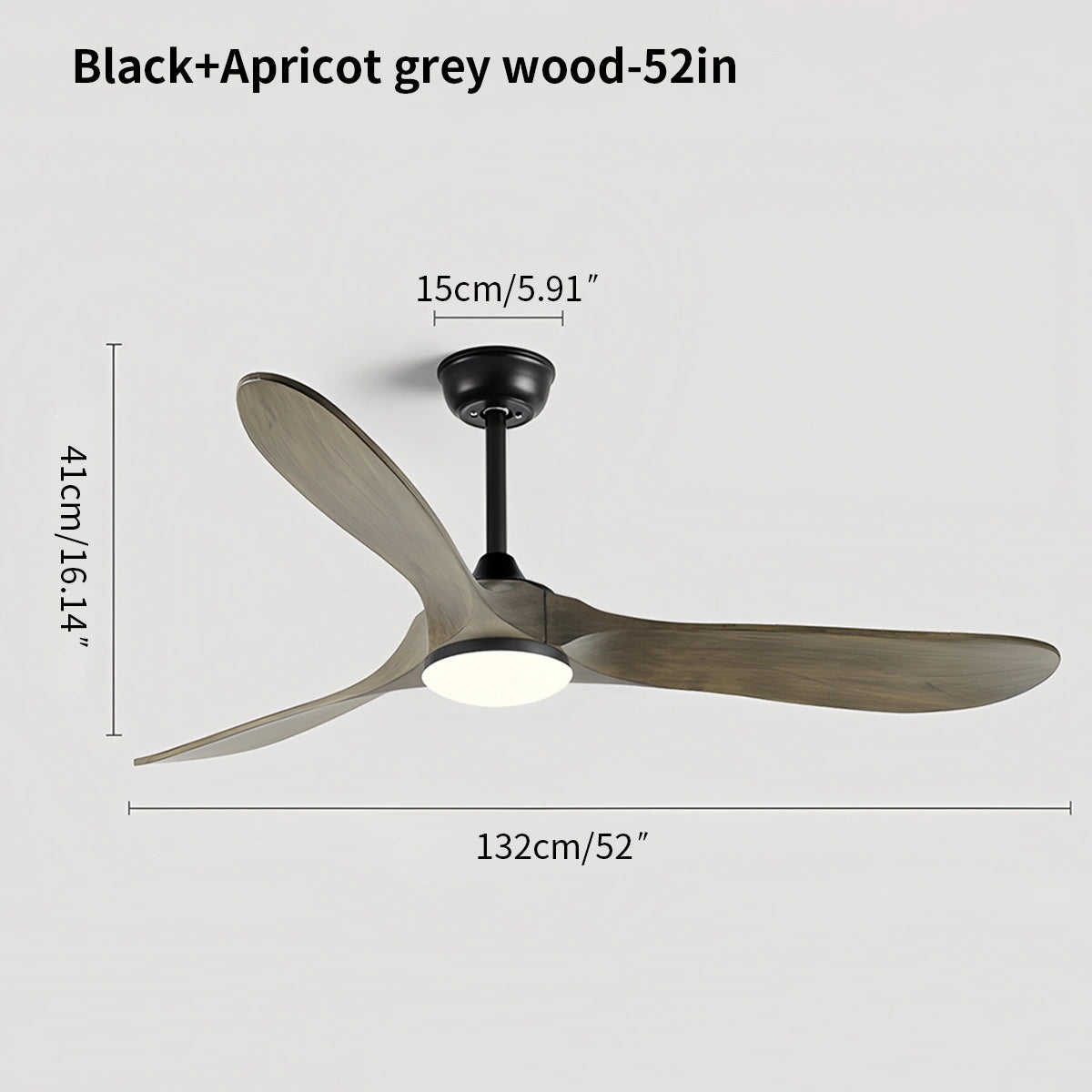 Antizer Nordic Wood Ceiling Fan with Light