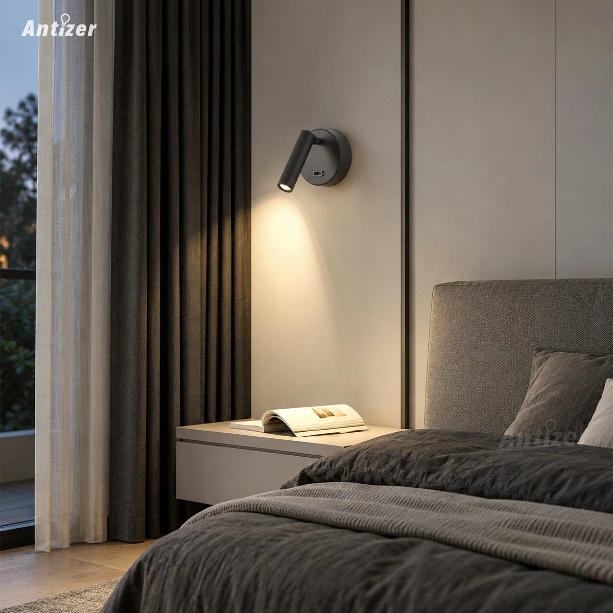 Antizer Nordic Minimalist Bedroom Sconce & Spotlight