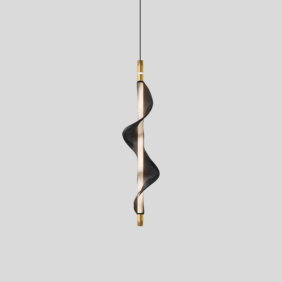 Antizer Nordic Art Twisted Mesh Pendant Light Black+Gold Warm Light