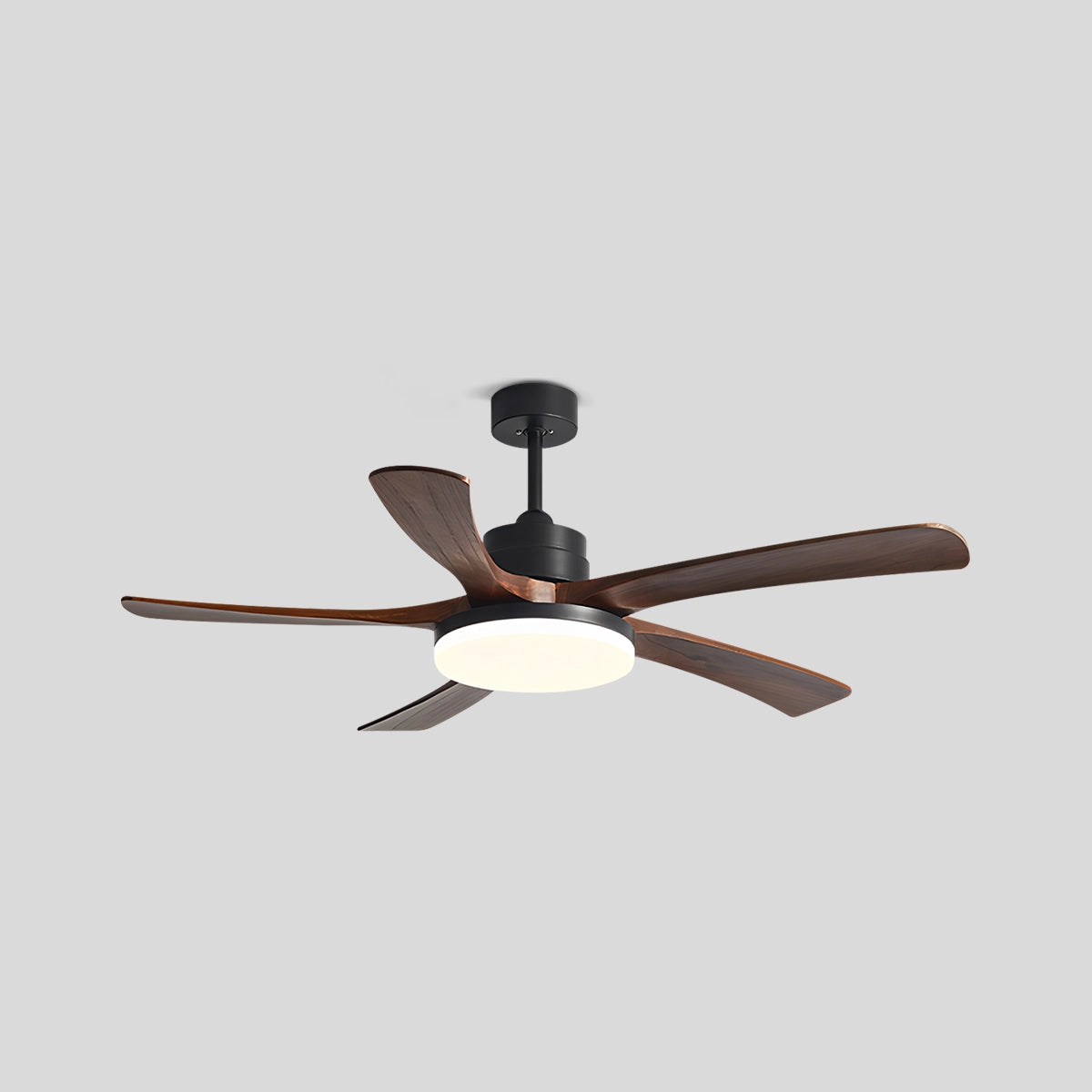 Antizer High Wind Wood Ceiling Fan Light Black+Redwood 5 Blades