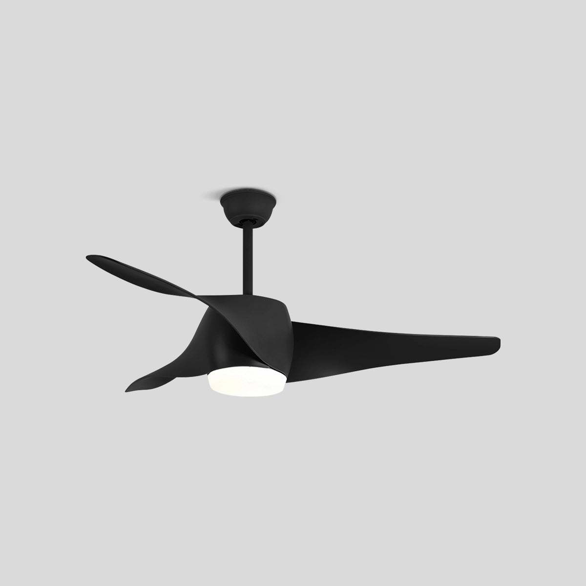 Antizer Propeller Ceiling Fan Lamp for Dining Room Black D132cm / 52"