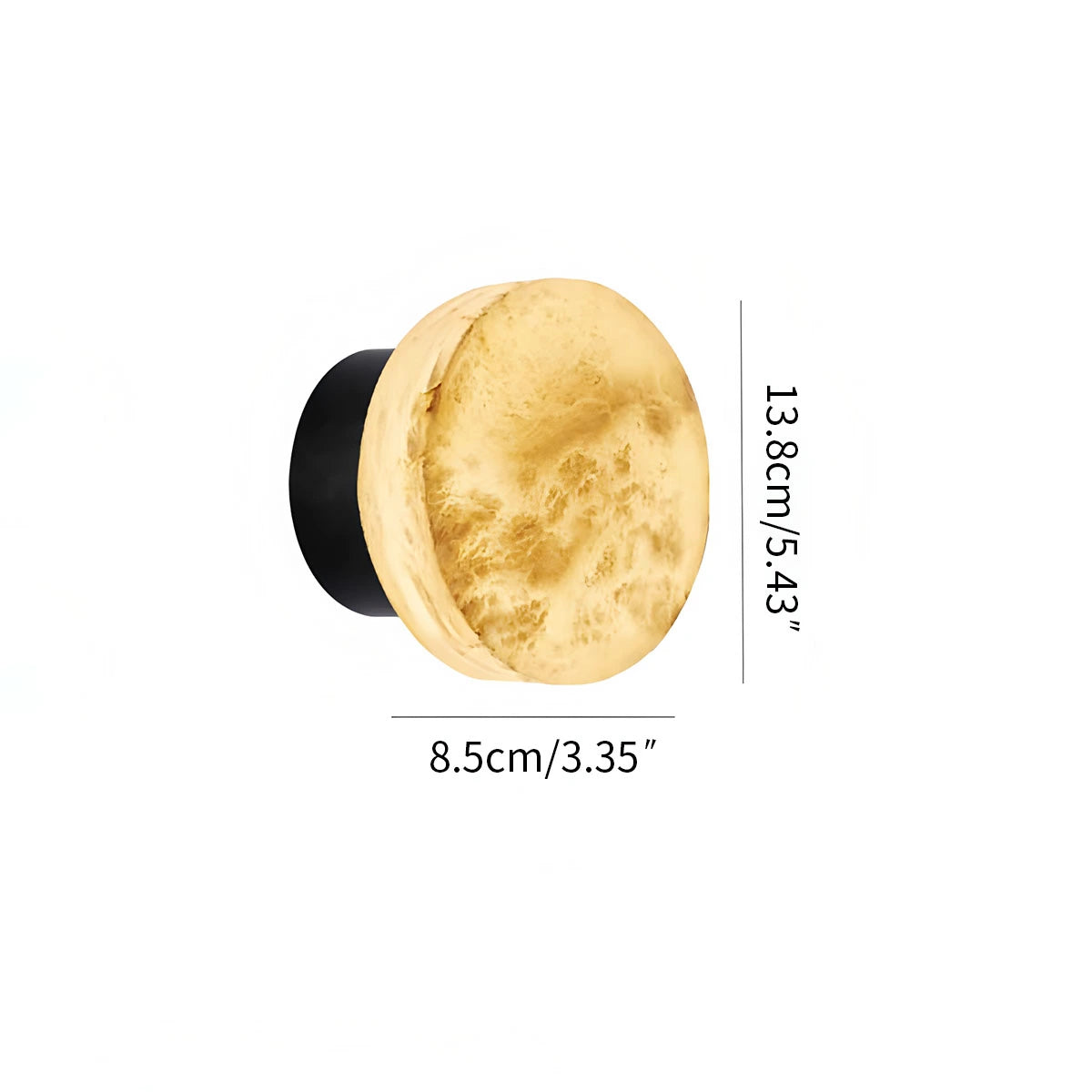 Antizer Simple Round Spanish Alabaster Wall Light for Hallway
