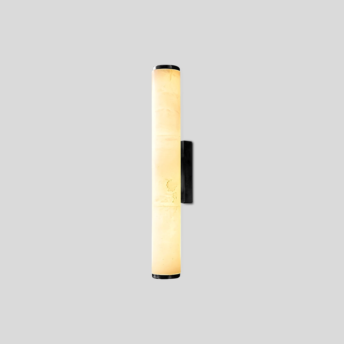 Antizer Modern Cylindrical Spanish Alabaster Wall Sconce Black