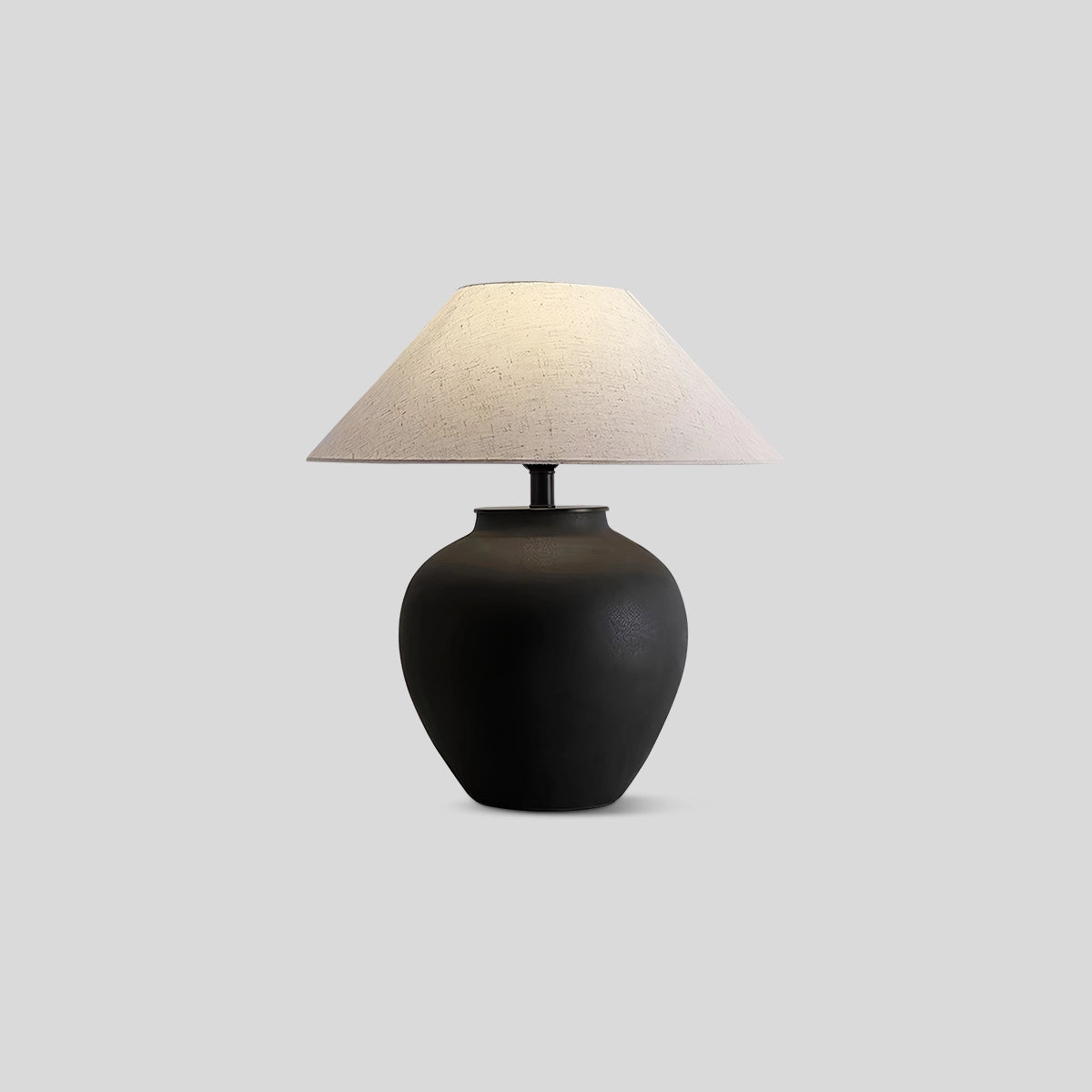 Antizer Retro Ceramic Jar Table Lamp Black