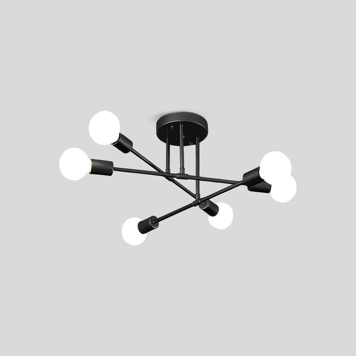 Antizer Valentina Modern Chandelier Ceiling Light Black Warm Light
