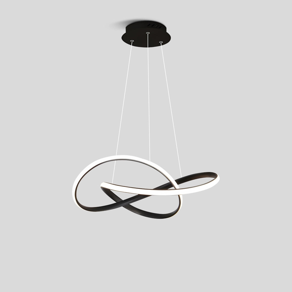 Antizer Creative Linear Chandelier for Dining Room Black