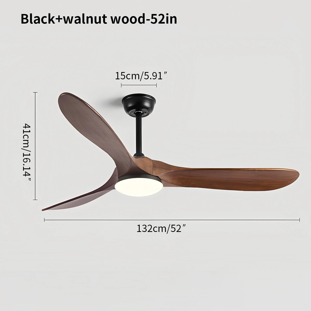 Antizer Nordic Wood Ceiling Fan with Light