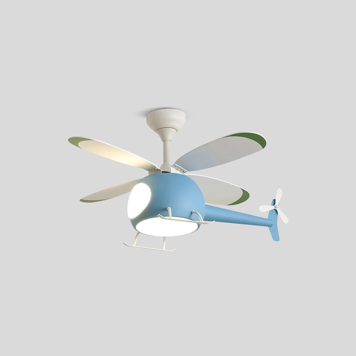 Antizer Airplane Ceiling Fan Lamp for Children’s Room Blue D92cm / 36"