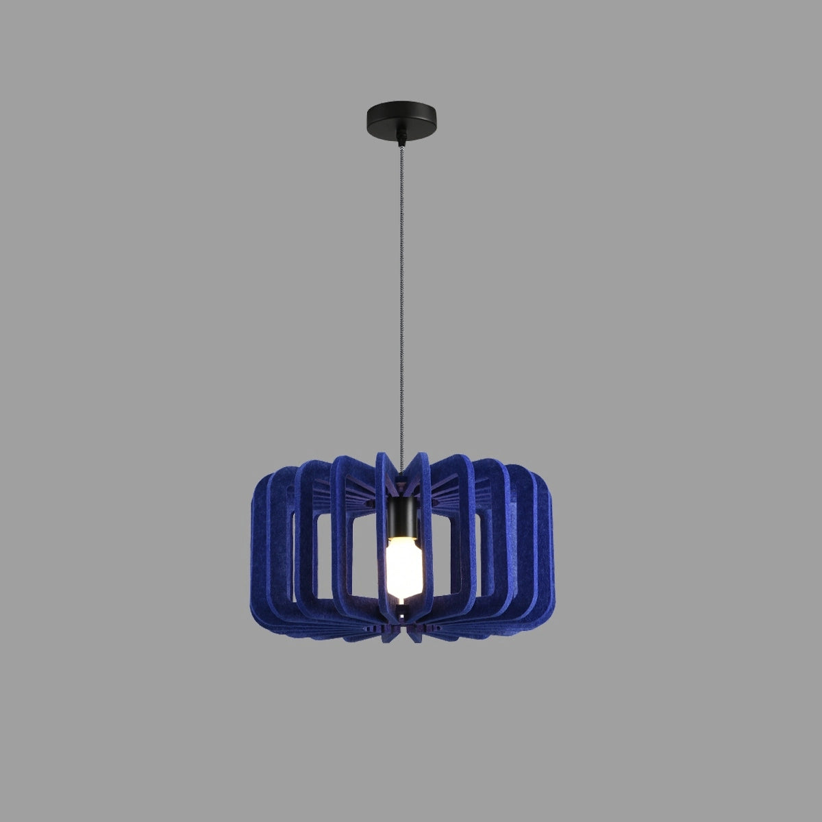 Antizer Column Shaped Birdcage Acoustic Pendant Light Blue Dia 40cm x H 20cm / ∅ 15.75" x H 7.87"