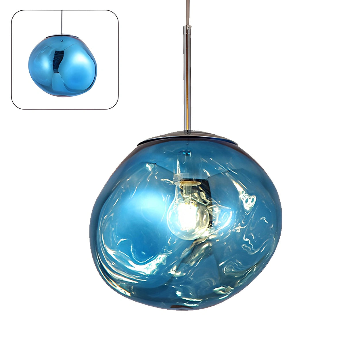 Antizer Modern Lava Pendant Light for Dining Room Blue