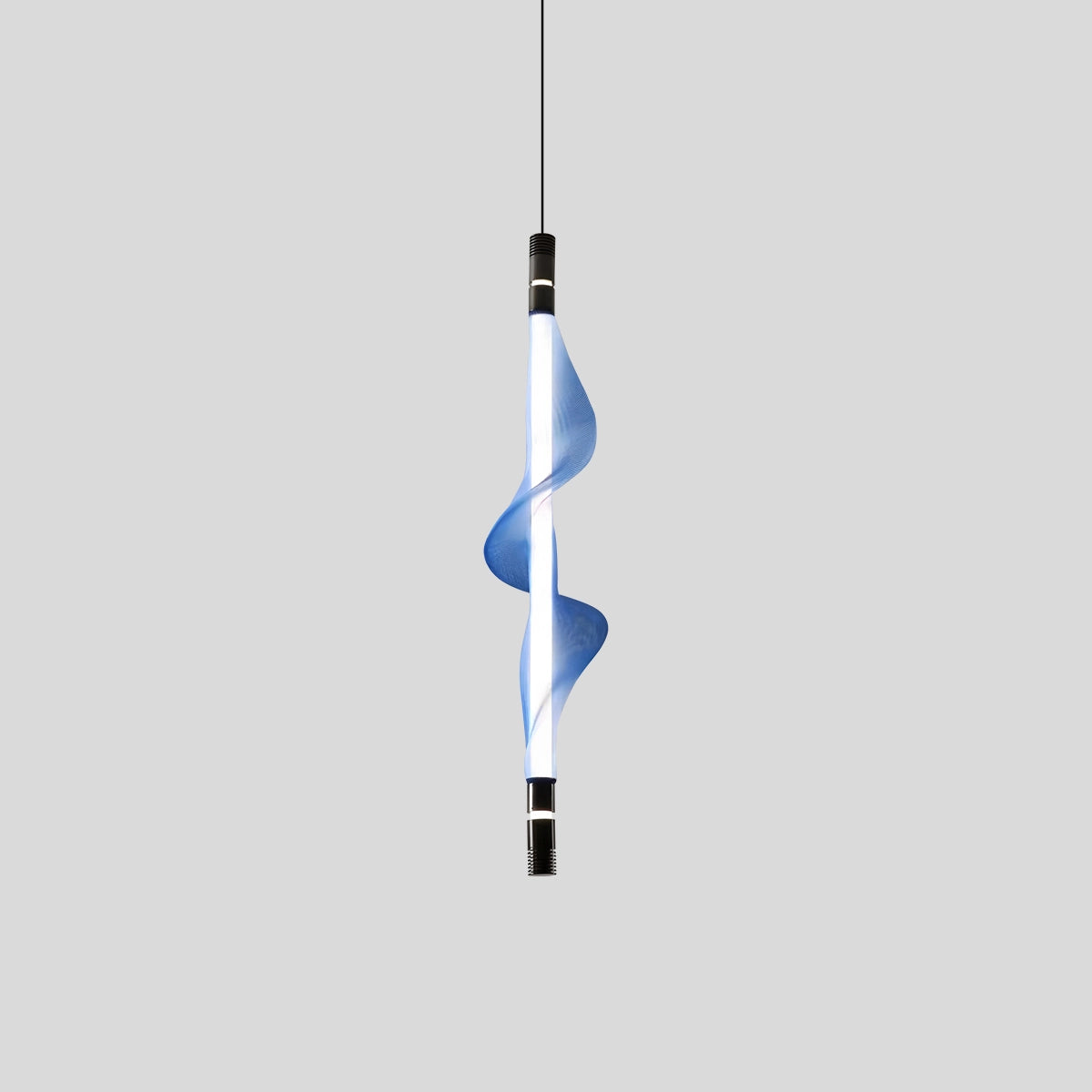 Antizer Nordic Art Twisted Mesh Pendant Light Blue+Black Warm Light