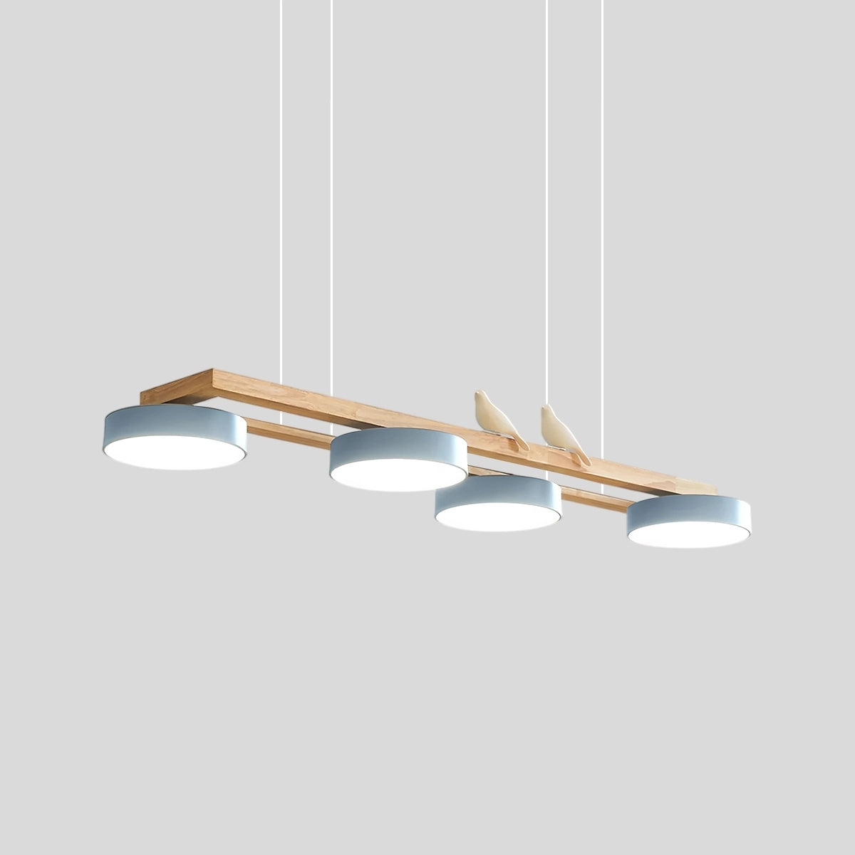 Antizer Sienna Bird Long Chandelier for Dining Room Blue