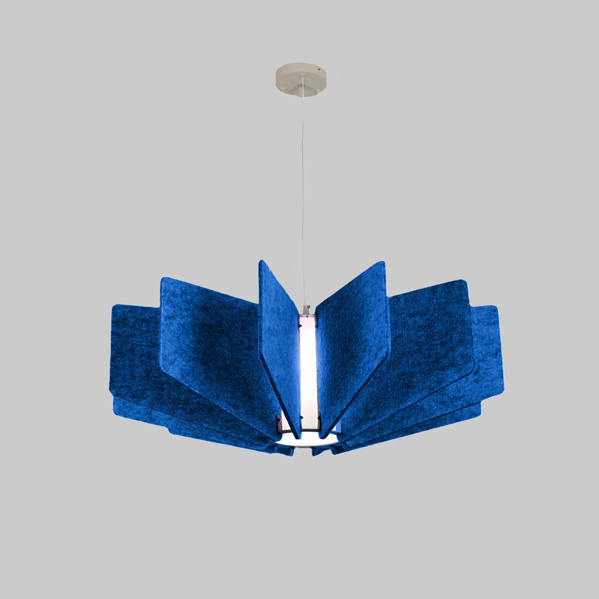 Antizer Wing Panel Acoustic Pendant Light for Living Room Blue Dia 60cm x H 30.5cm / ∅ 23.62" x H 12.01"