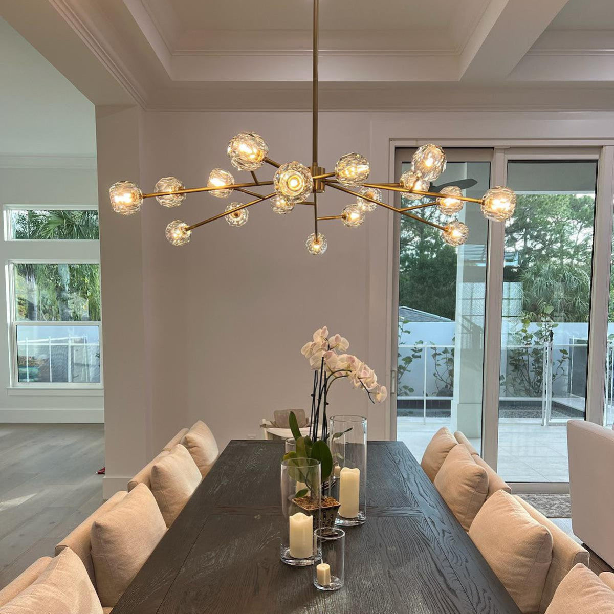 Antizer Boule Crystal Ball Round Chandelier