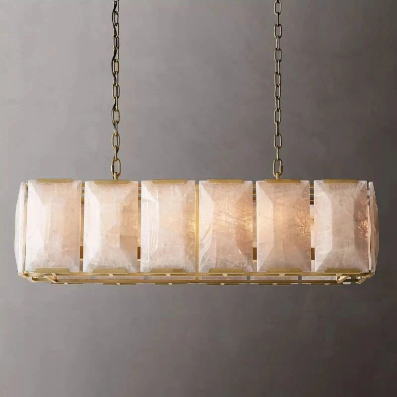 Antizer Harlow Calcite Rectangular Chandelier